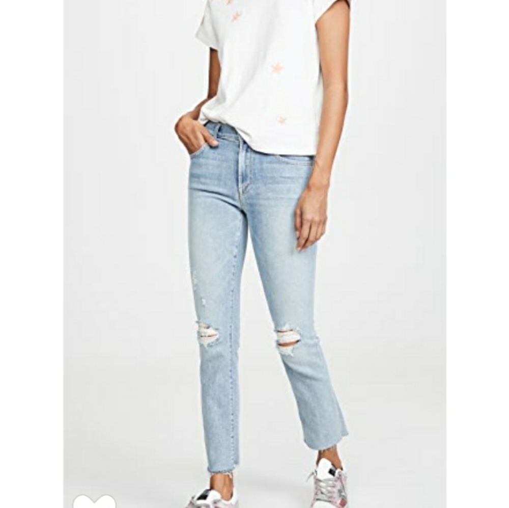MOTHER Rascal Ankle Snippet Jeans Distressed